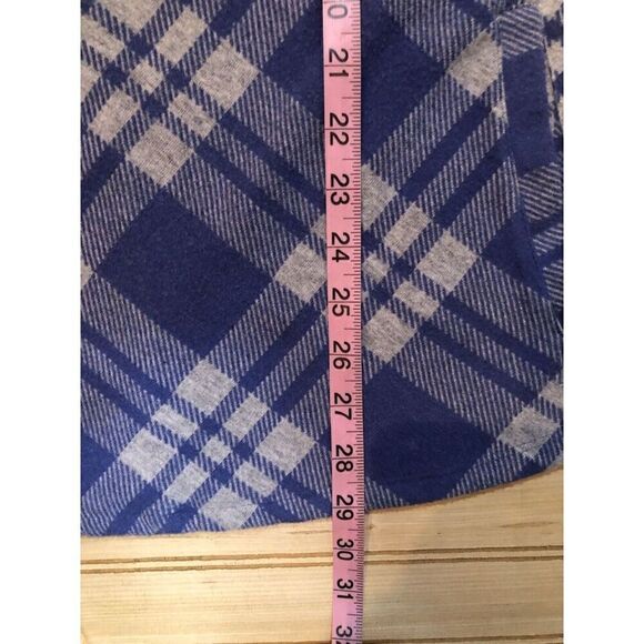 Soft Surroundings SUPER SOFT 1/4 Zip Cozy Blue Plaid Tunic Petite Medium - Picture 7 of 9